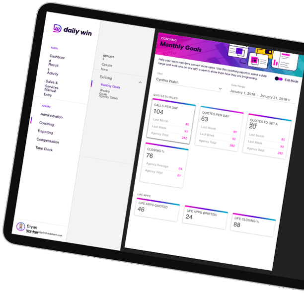 iPad with display showing client portal for easy account management